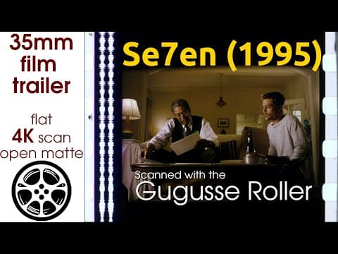 Se7en (1995) 35mm film trailer, flat open matte, 4K *CROPPED
