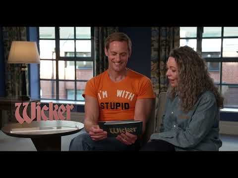 Olivia Colman and Alexander Skarsgård play 'Guess my film'.